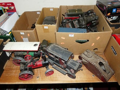 Lot 1502 - Three boxes of mixed models to include Mamod...