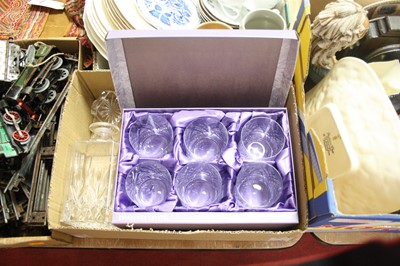 Lot 677 - A suite of six Edinburgh crystal tumblers;...