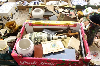 Lot 682 - Two boxes of miscellaneous items, to include a...