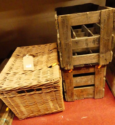 Lot 1088 - A Fortnum & Mason branded wicker hamper,...