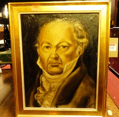 Lot 1110 - J Munoz - bust portrait of a middle aged man,...