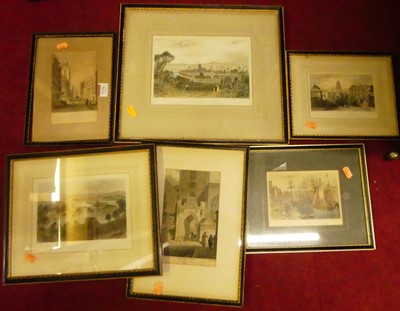 Lot 1126 - Assorted topographical engravings to include...