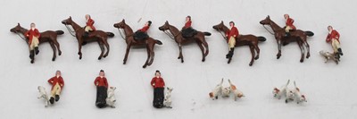 Lot 587 - A small collection of painted lead figures of...