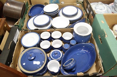 Lot 696 - Two boxes containing a Denby Imperial Blue...