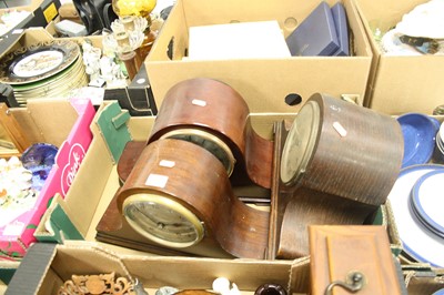 Lot 698 - Three 20th century Napoleon hat mantel clocks