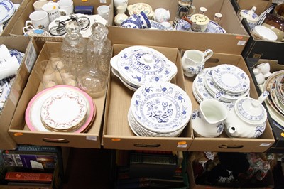 Lot 704 - Three boxes of glassware and ceramics, to...