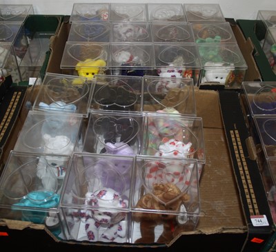 Lot 744 - Two boxes of 21 Ty Beanie Babies, each housed...