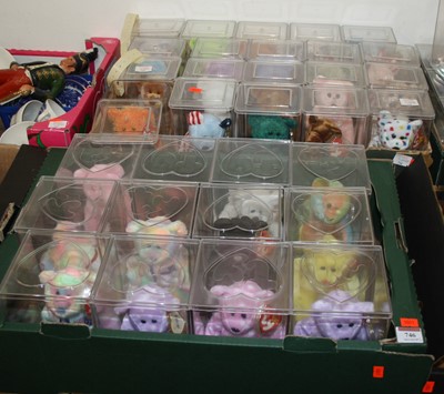 Lot 746 - Two boxes of 32 Ty Beanie Babies, each in...