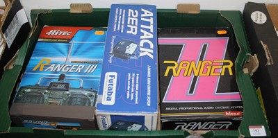 Lot 752 - Three handheld radio control systems to...