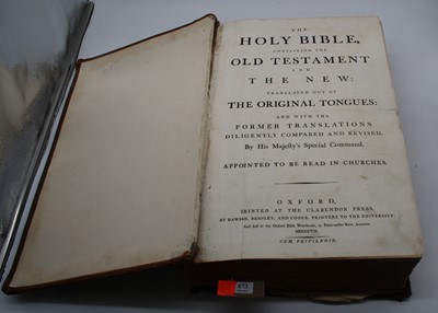 Lot 673 - The Holy Bible containing the Old Testament...