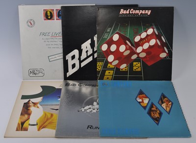 Lot 1112 - Free / Bad Company, a collection of six LP's...