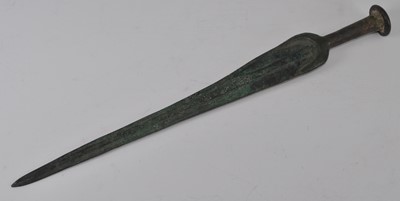 Lot 2415 - A Chinese bronze short sword (Jian) in the...