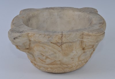 Lot 2284 - A 19th century North European marble mortar,...