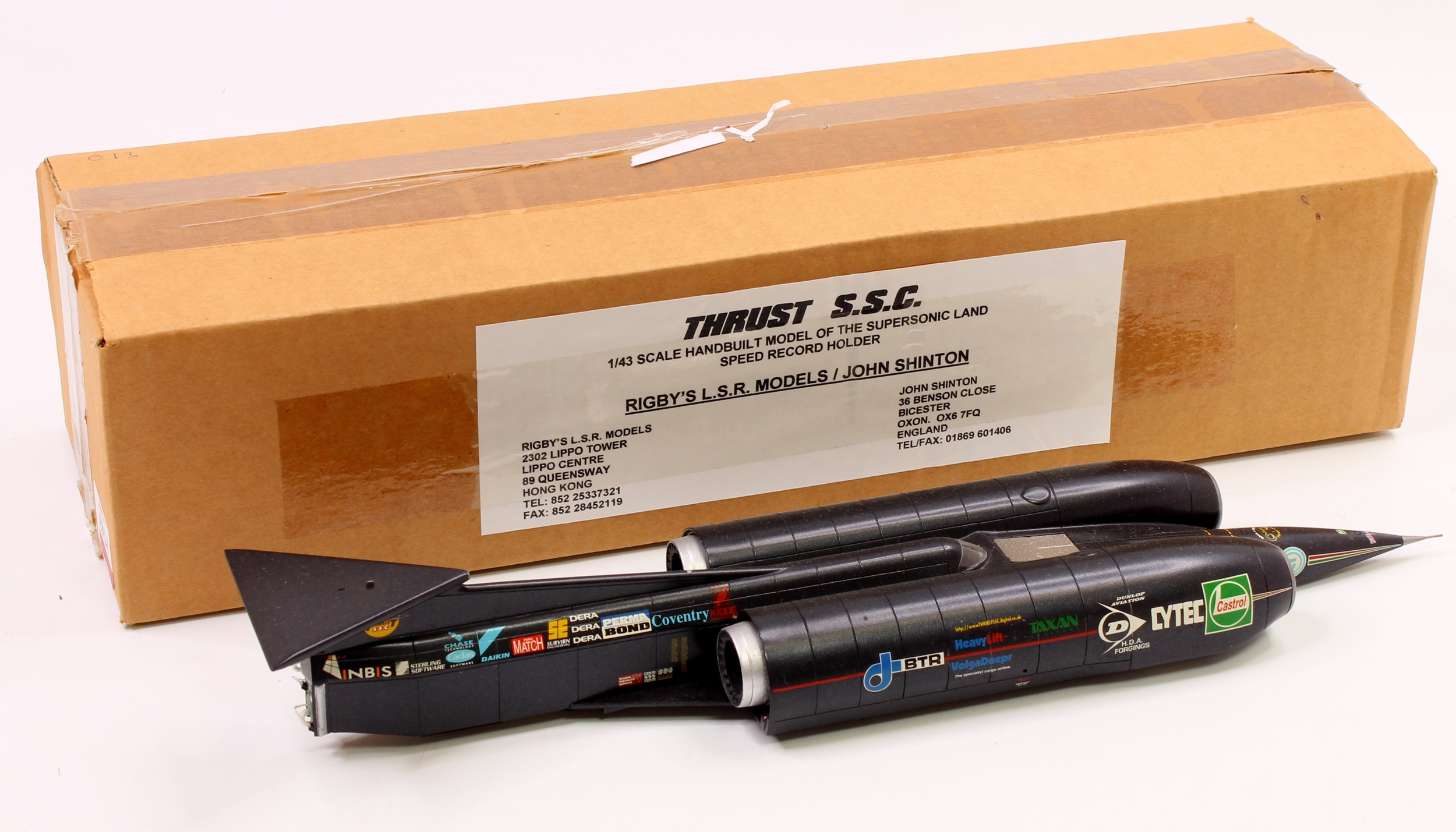 RIGBY'S LSR MODELS THRUST SSC 1/43 Lot 1743 - Rigbys LSR Models
