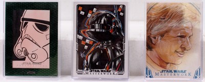 Lot 1832 - 3 various Star Wars Topps Sketch Cards, to...