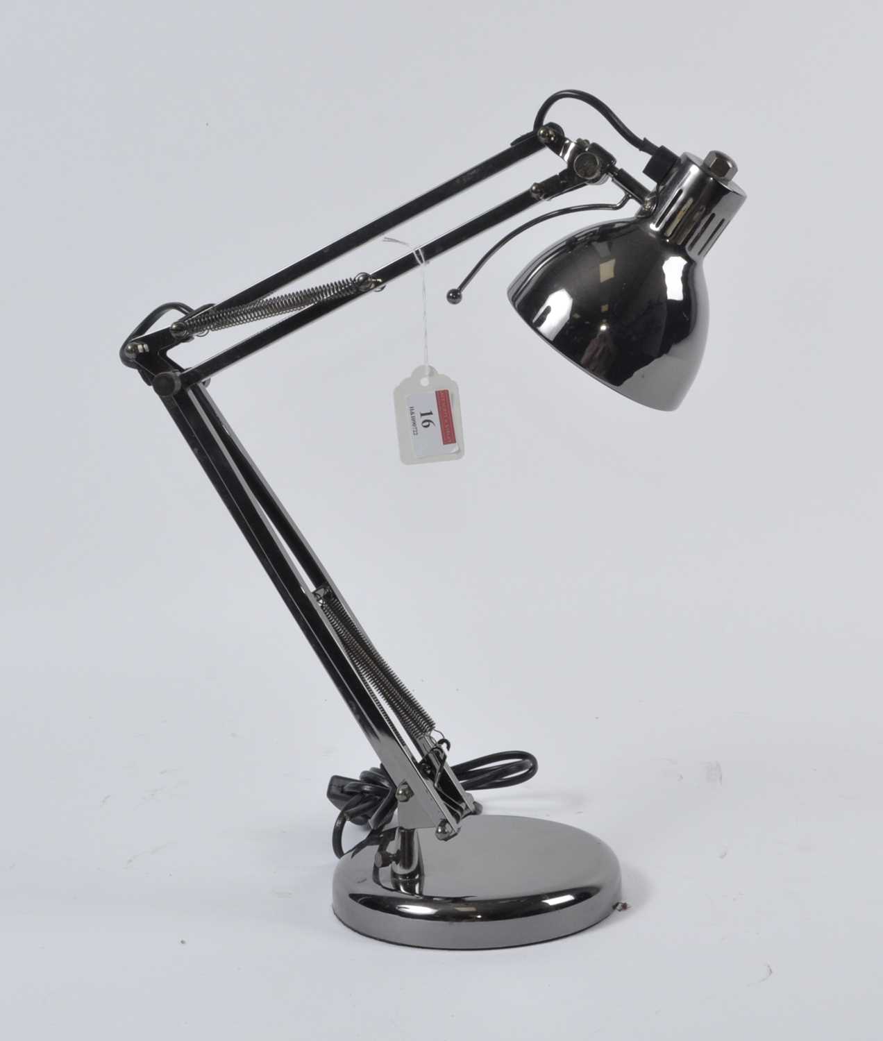 Lot 16 - A modern plated anglepoise desk lamp