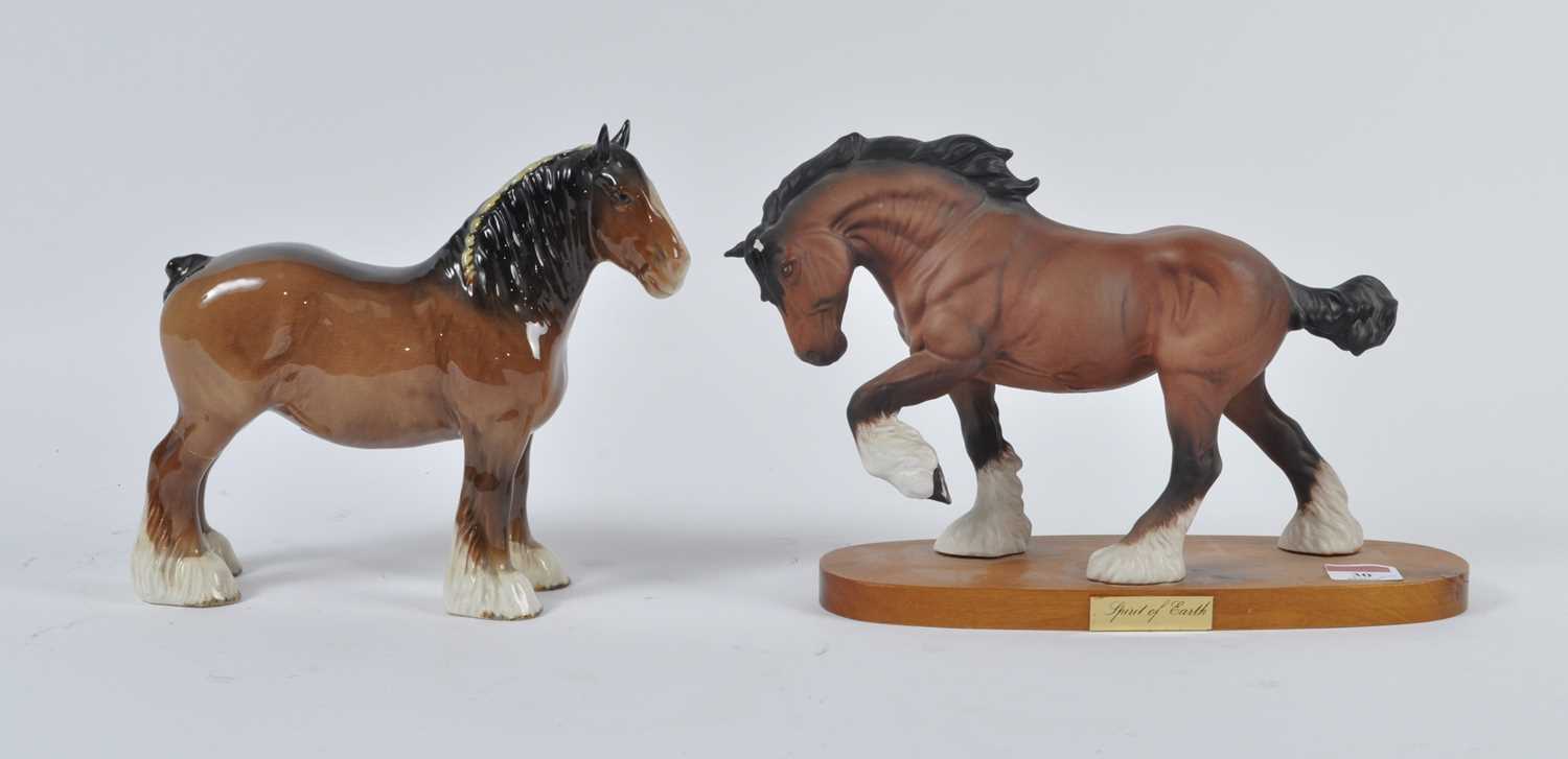 Lot 30 - A Beswick model of a Shire mare, No.818, brown...