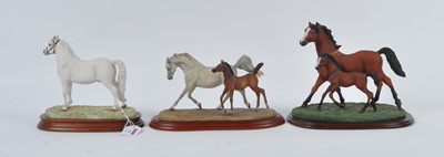 Lot 34 - A collection of three Border Fine Arts horse...