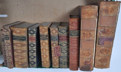 Lot 59 - A box of 19th century leather bindings, to...