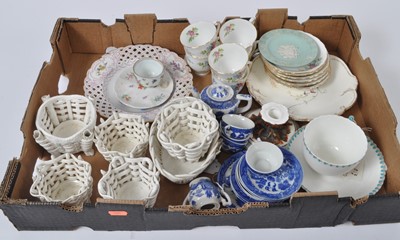Lot 63 - A box of 19th century and later ceramics