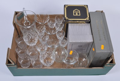 Lot 76 - A box of various cut glassware, to include...