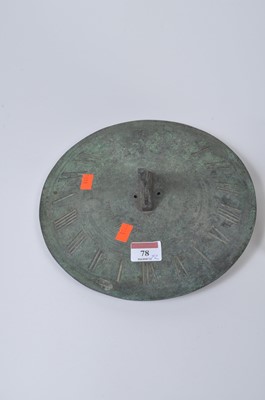 Lot 78 - A verdigris metal sundial; together with an...