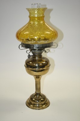 Lot 88 - A late 19th century brass oil lamp, having...
