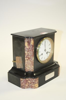 Lot 94 - A Victorian black slate and rouge marble eight-...