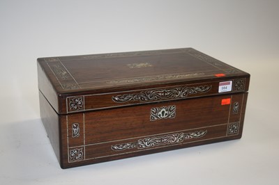 Lot 104 - A mid-19th century rosewood and mother of...