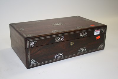 Lot 105 - A mid-19th century rosewood and mother of...