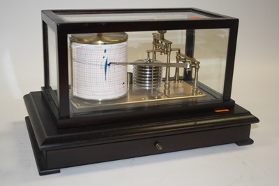 Lot 126 - A Rototherm brass barograph, housed within an...