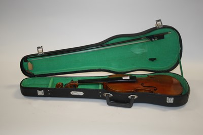 Lot 132 - A vintage student's violin, cased