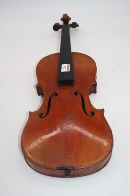 Lot 132 - A vintage student's violin, cased