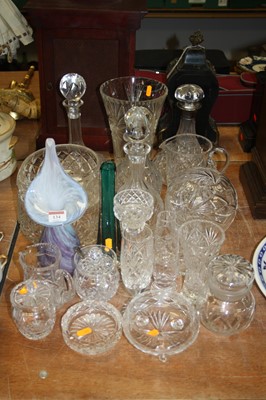 Lot 134 - A collection of cut and coloured glassware, to...