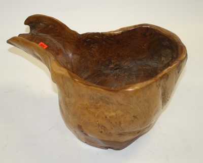 Lot 138 - A carved hardwood fruit bowl, w.39cm