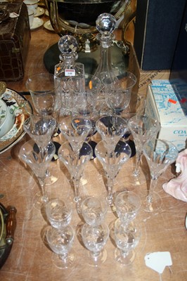 Lot 148 - A collection of glassware, to include decanters