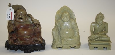 Lot 129 - A modern resin figure of Buddha, h.17cm;...