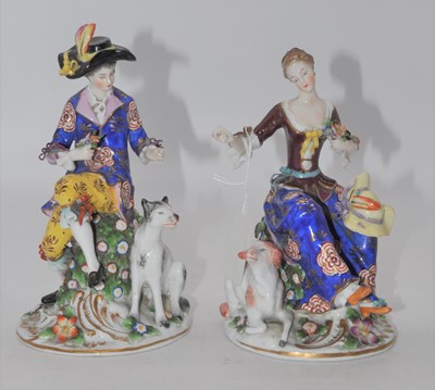 Lot 188 - A pair of continental hard paste porcelain...