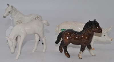 Lot 213 - A Beswick model of a foal, No.1813, grey gloss,...