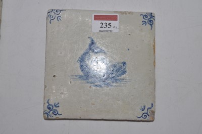 Lot 235 - Two 19th century Delft tin-glazed earthenware...