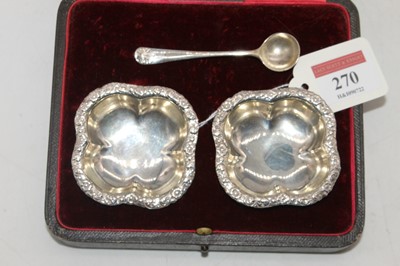 Lot 270 - A pair of sterling silver table salts, each of...
