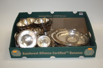 Lot 289 - A box of silver plated wares, to include a...