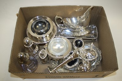 Lot 292 - A box of silver plated wares, to include...