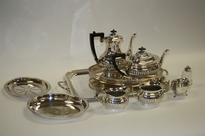 Lot 293 - Various silver plated wares, to include a four-...