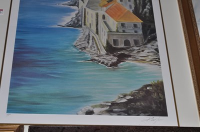 Lot 1021 - Randal Leigh - View from the Villa, lithograph...