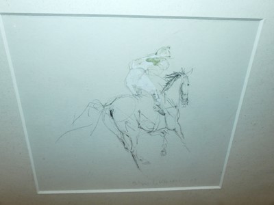 Lot 1136 - Jane Brewer - Otter study, ink drawing, signed...