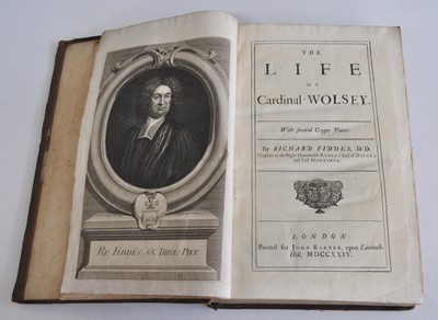 Lot 2033 - Fiddes, Richard, The Life Of Cardinal Wolsey,...