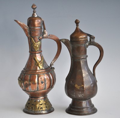 Lot 179 - An Islamic copper butter teapot, having a...