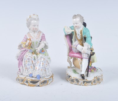Lot 2104 - A pair of 19th century Meissen porcelain...