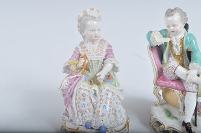 Lot 2104 - A pair of 19th century Meissen porcelain...
